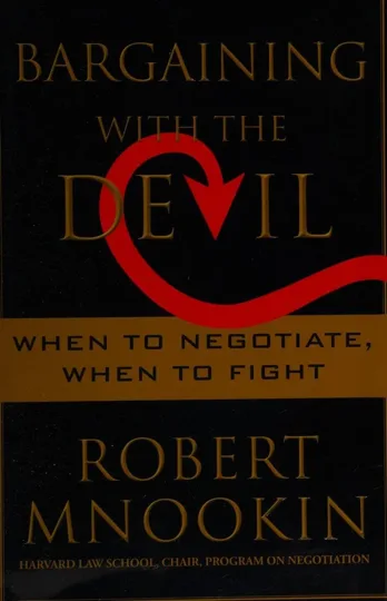 First-edition cover of Bargaining with the Devil by Robert Mnookin