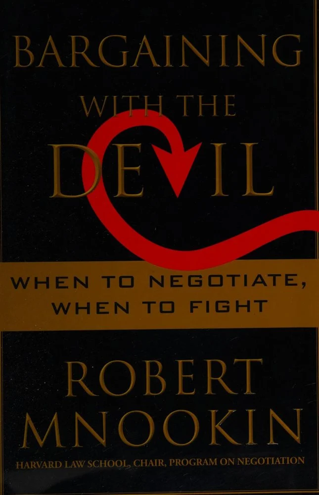 First-edition cover of Bargaining with the Devil by Robert Mnookin