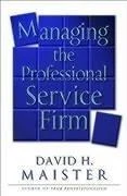 Cover of Managing The Professional Service Firm by David H. Maister