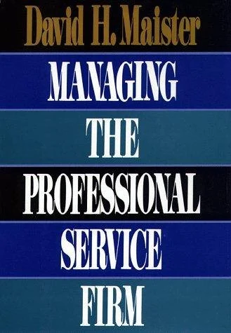 First-edition cover of Managing The Professional Service Firm by David H. Maister