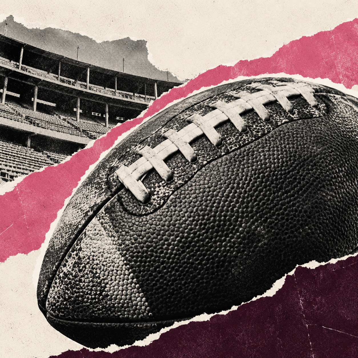 Original Media CFO editorial collage illustrating: Disney+ adds the 2027 Super Bowl to its distribution