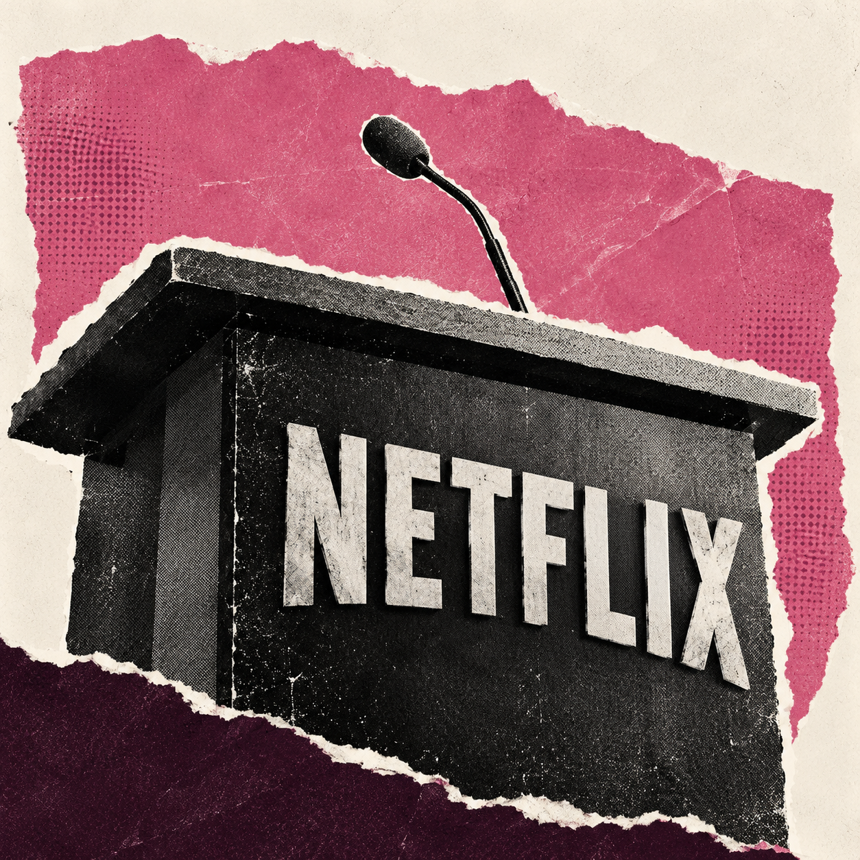 Original Media CFO editorial collage illustrating: Peter Rice will take over Netflix’s content operation